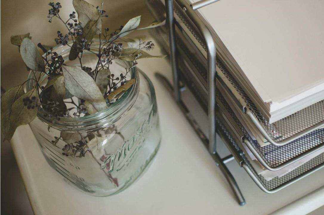 Close-up of letterpress impression on cotton paper